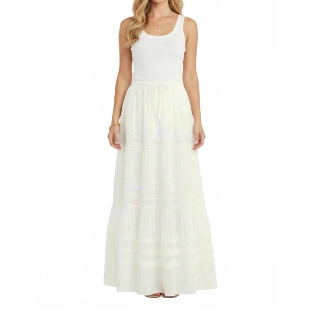 NEW BILA77 made new maxi skirt in white pearl